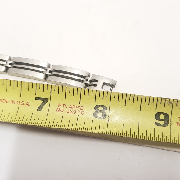 Monomania Business Casual Link Bracelet Mens Stainless Steel Bracelet - Picture 2 of 7